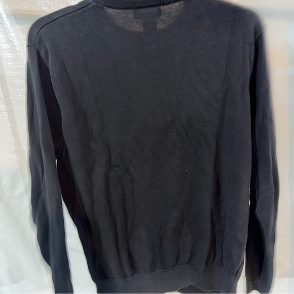 Men's Black Argyle Crewneck Sweater - Picture 4 of 4